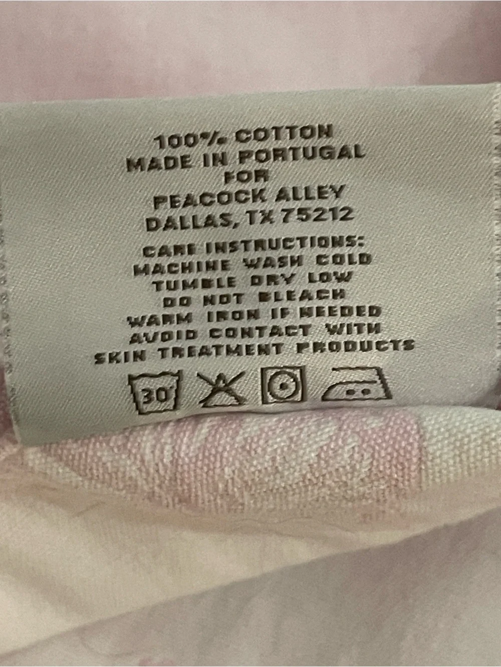 Peacock Alley Butterfly Moon Pink Baby Coverlet Blanket Matelasse Portugal 30x37